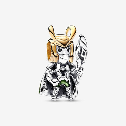 Marvel Loki Charm Hallmarked S925 Sterling Silver