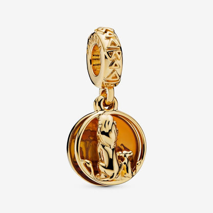 Disney The Lion King Simba & Mufasa Charm Hallmarked S925 Hallmarked Compatible Sterling Silver Charm