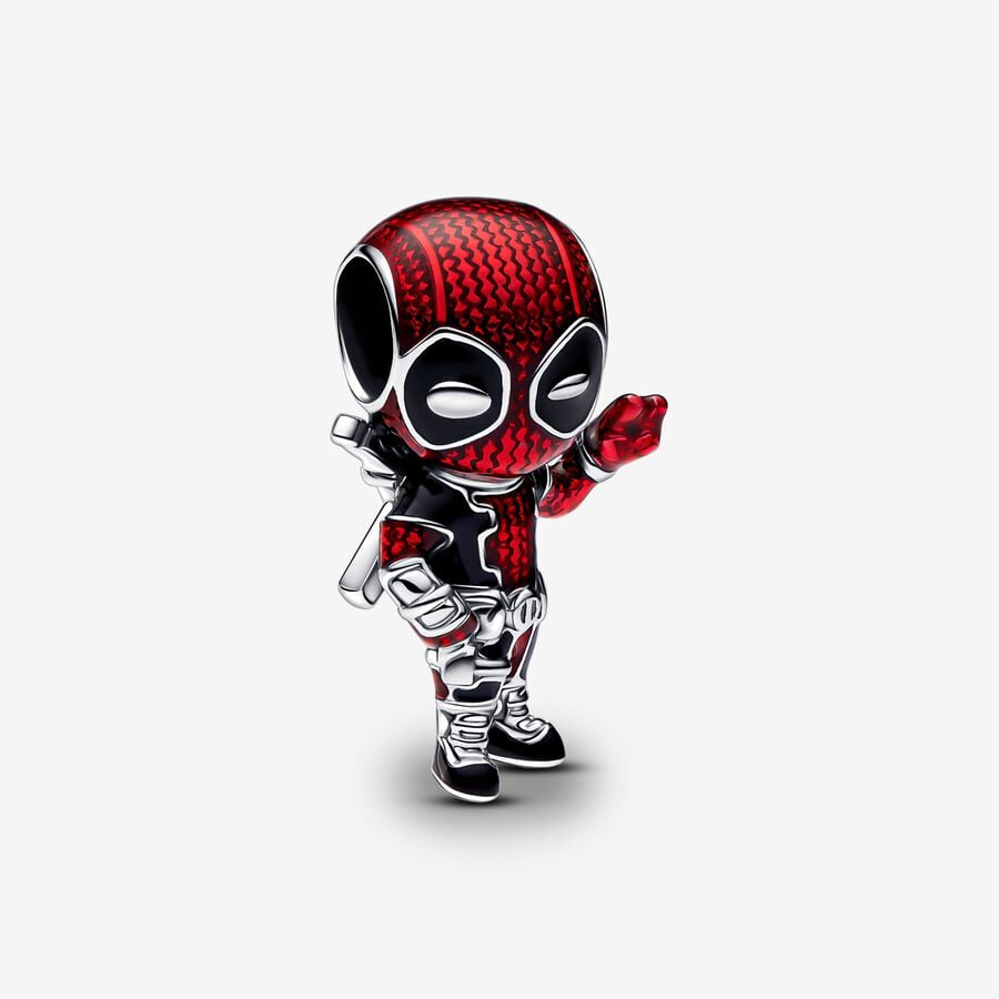 Marvel Deadpool Charm Hallmarked S925 Sterling Silver