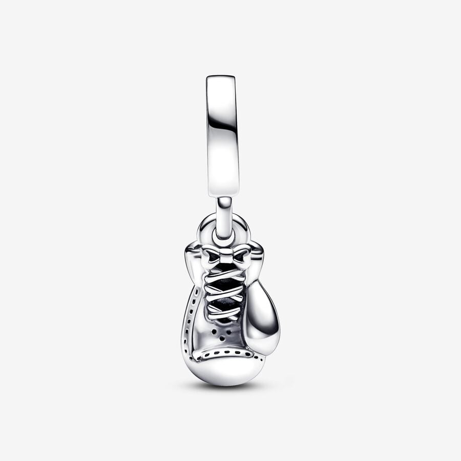 Boxing Glove Dangle Charm Hallmarked S925 Sterling Silver