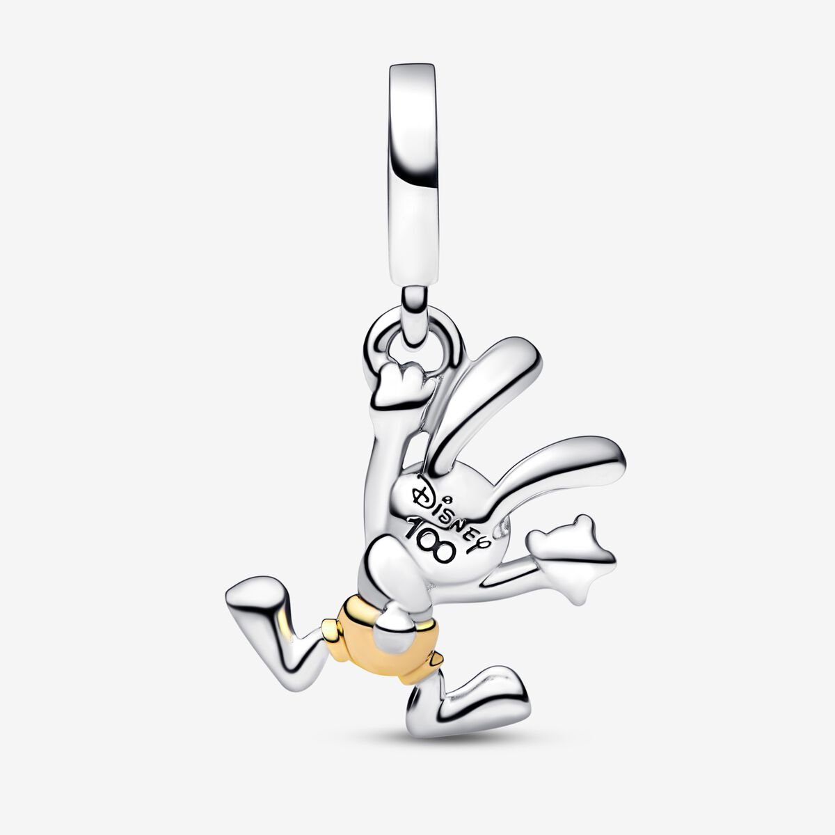 Disney 100th Anniversary Oswald Dangle Charm Hallmarked S925 Sterling Silver