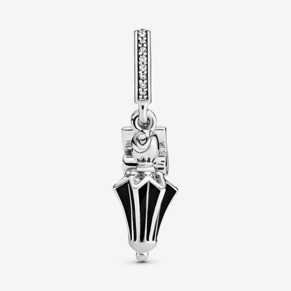 Disney Mary Poppin Umbrella Dangle Charm Hallmarked S925 Sterling Silver